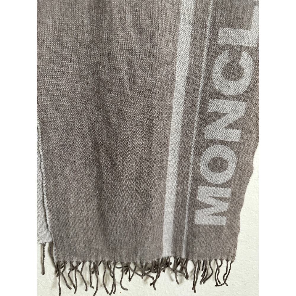 Moncler Wool Logo Scarf Fringed - Picture 3 of 9